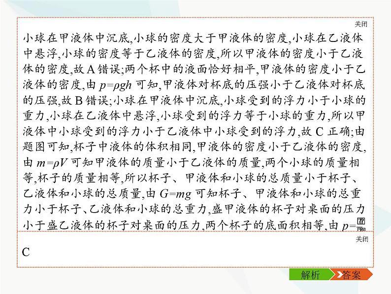 人教版初中物理八年级下册第10章浮力本章整合课件第4页