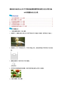 湖南省各地市2022年中考物理真题按题型难易度分层分类汇编-09作图题知识点分类