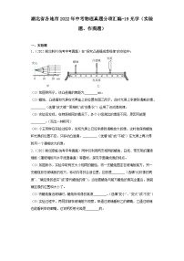 湖北省各地市2022年中考物理真题分项汇编-19光学（实验题、作图题）