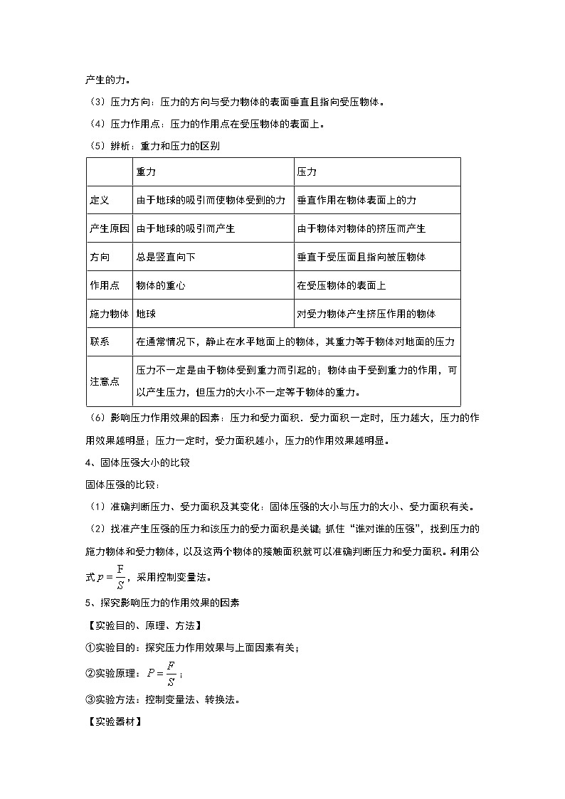10.1 压强（考点解读） 学案02