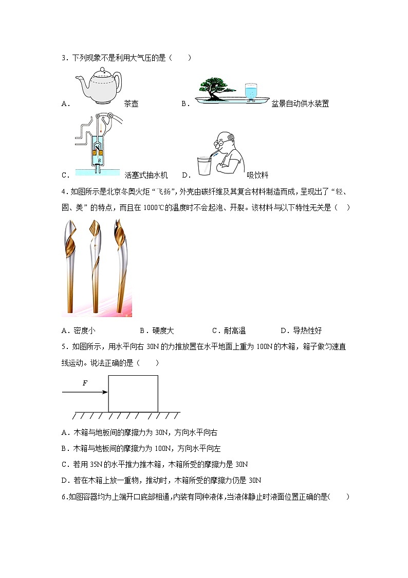 2022-2023学年第二学期八年级物理期末复习模拟卷（10）第2页