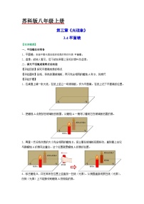 初中物理苏科版八年级上册3.4 平面镜导学案