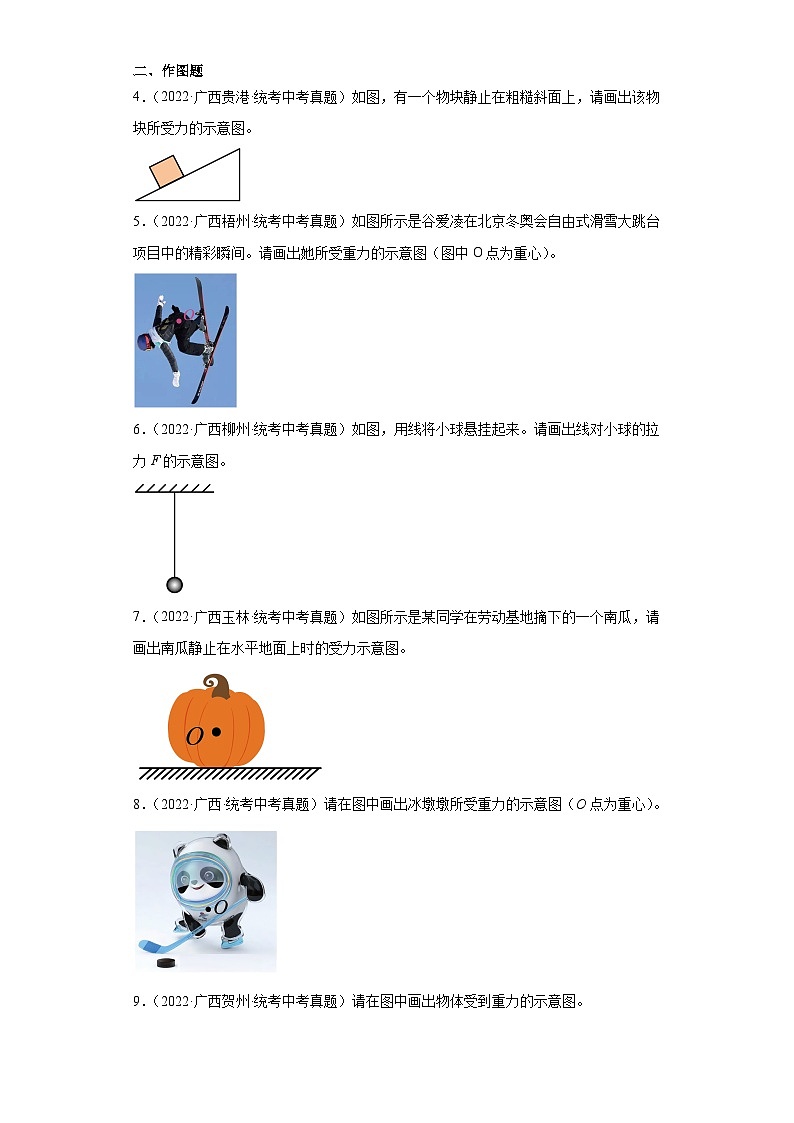 广西各地市2022年中考物理真题分项汇编-03运动和力（实验题、作图题、简答题、计算题）第3页