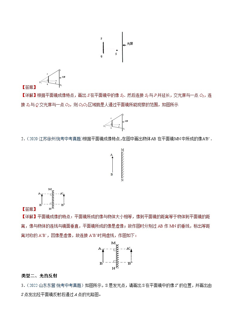 专题28  光学作图题 备战中考物理一轮复习知识点+练习（含答案解析）第2页