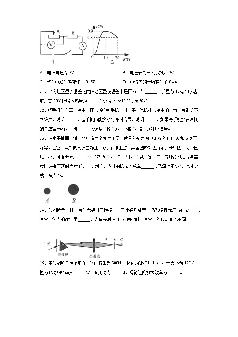 江苏省连云港市2020年中考物理试题第3页
