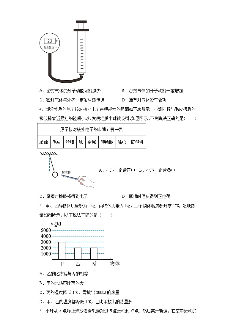 2023年广东省广州市广州中学中考物理模拟试题（6月份）（含解析）02