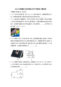 2023年安徽省合肥市蜀山区中考物理三模试卷