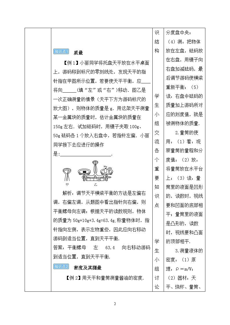 第6章《质量与密度》章末复习习题课ppt课件+教学设计+单元测试卷（含参考答案与解析）02