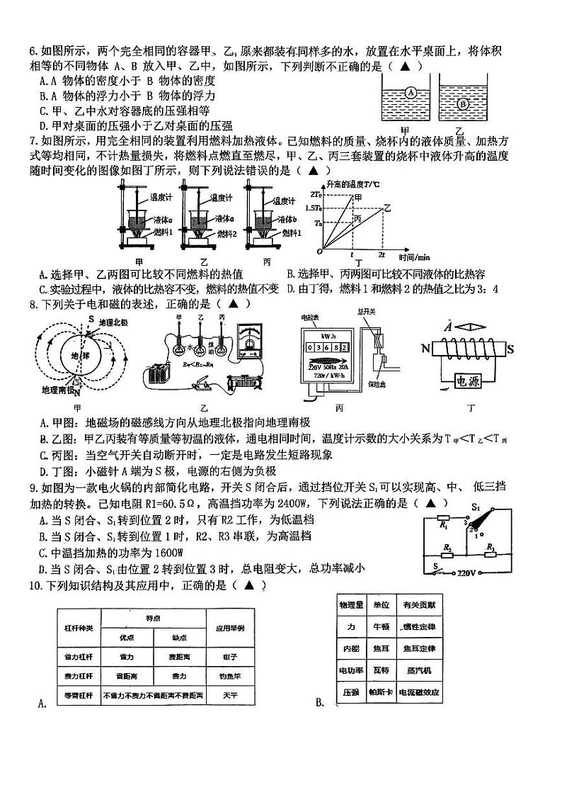 2023年广东省深圳市百合外国语学校中考物理三模试卷第2页