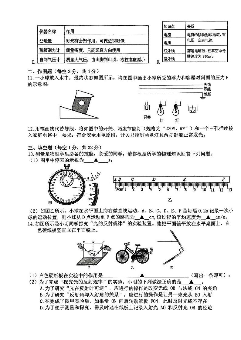 2023年广东省深圳市百合外国语学校中考物理三模试卷第3页