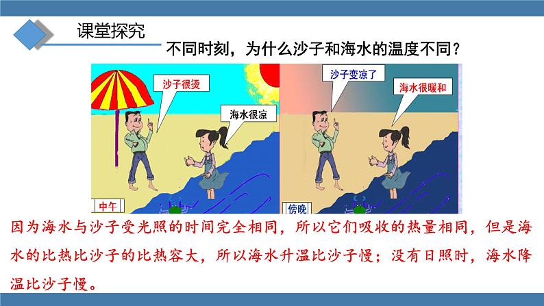 沪科版九年级物理全一册课件 第十三章 第二节 科学探究：物质的比热容 第二课时05