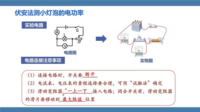 沪科版九年级物理全一册课件 第十六章 第三节 测量电功率第7页