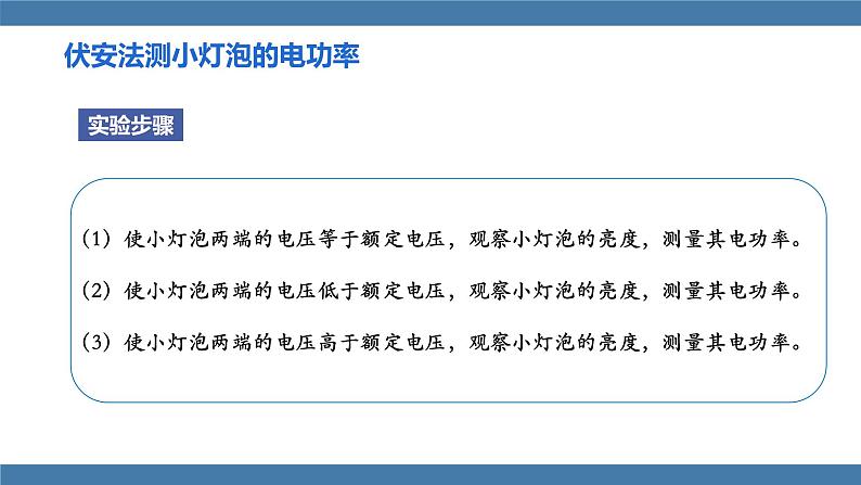 沪科版九年级物理全一册课件 第十六章 第三节 测量电功率第8页