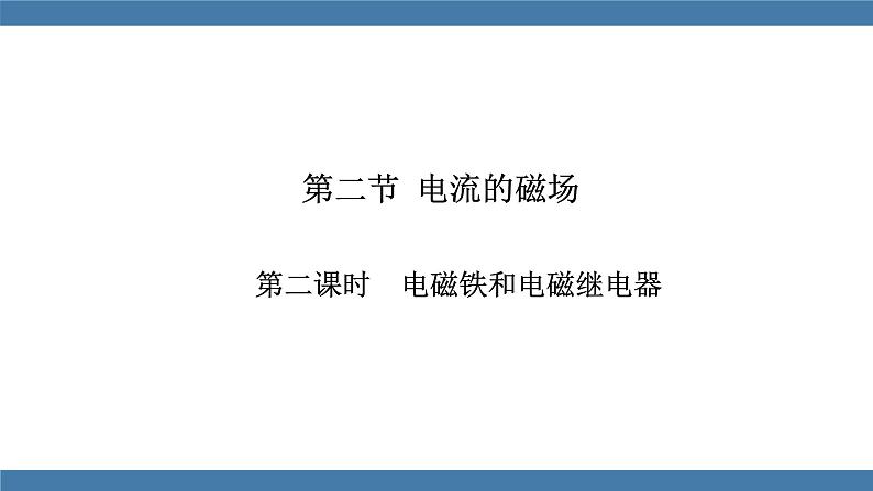 沪科版九年级物理全一册课件 第十七章 第二节 电流的磁场 第二课时01