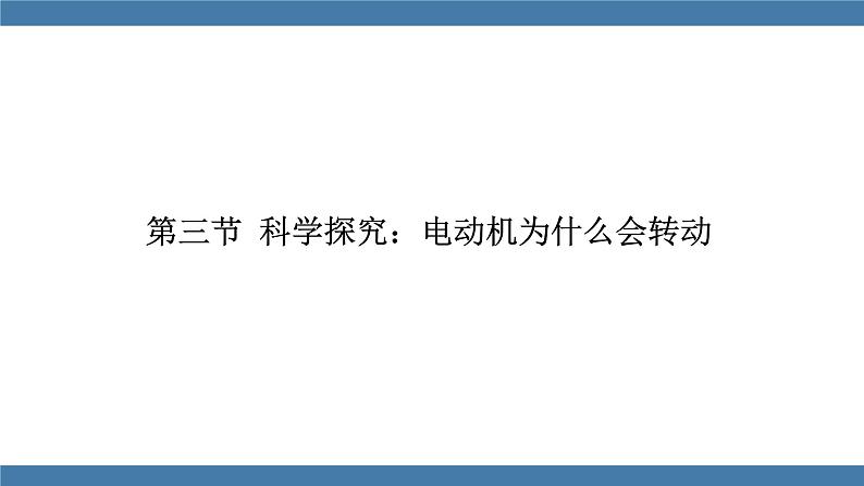 沪科版九年级物理全一册课件 第十七章 第三节 科学探究：电动机为什么会转动01