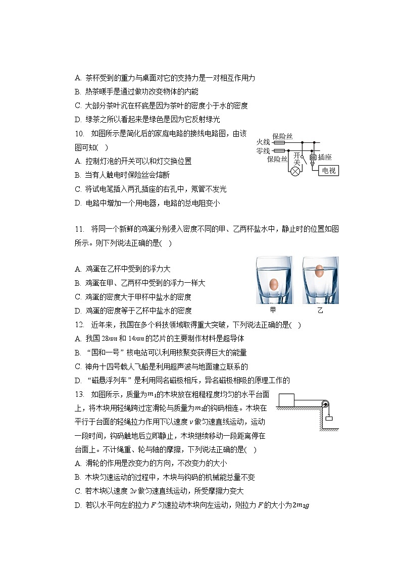 2023年河南省商丘市柘城实验中学中考物理二模试卷03