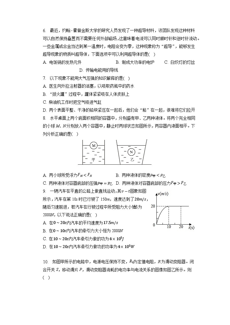 2023年黑龙江省绥化市肇东第七中学中考物理三模试卷02