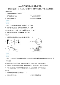 精品解析：2022年广西河池市中考物理试题（解析版）