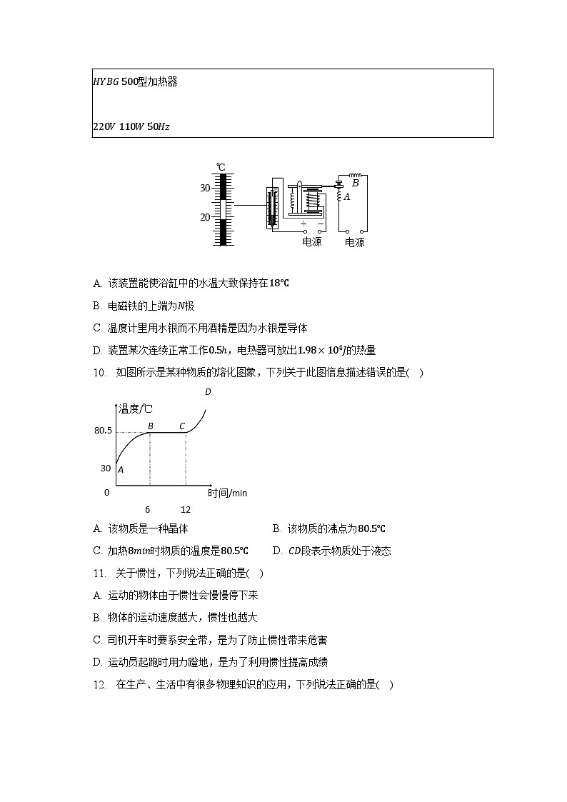 2023年湖南省常德市中考物理模拟试卷（一）-普通用卷第3页