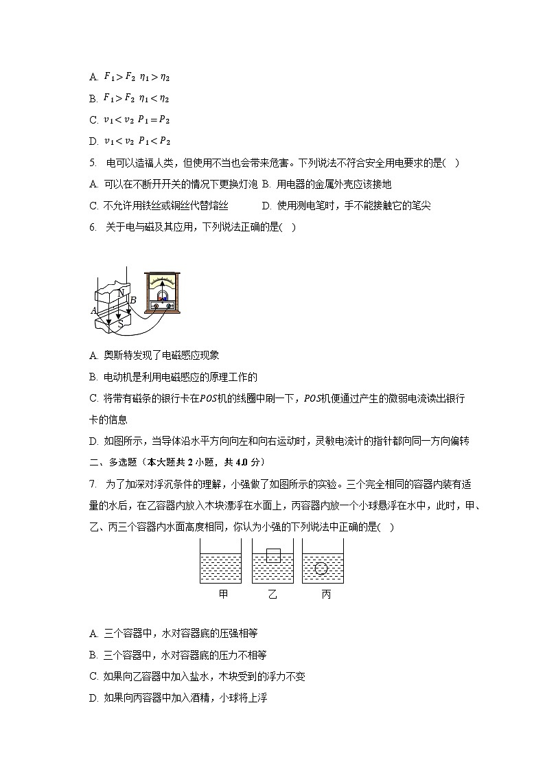 2023年河南省南阳市镇平县六校联考中考物理二模试卷（含解析）第2页