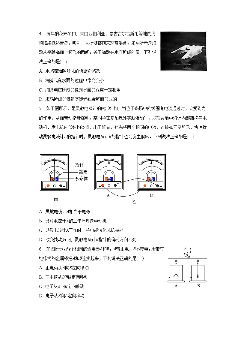 2023年山东省潍坊市潍城区中考物理二模试卷02