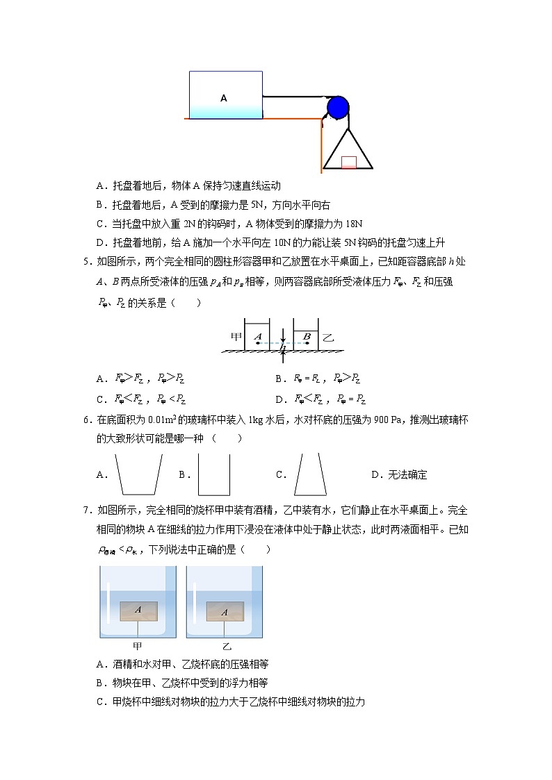 人教版八年级物理下册期中考试模拟卷（六）附答案第2页