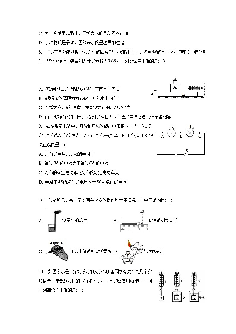 2023年青海省海西州格尔木市部分学校中考物理一模试卷03