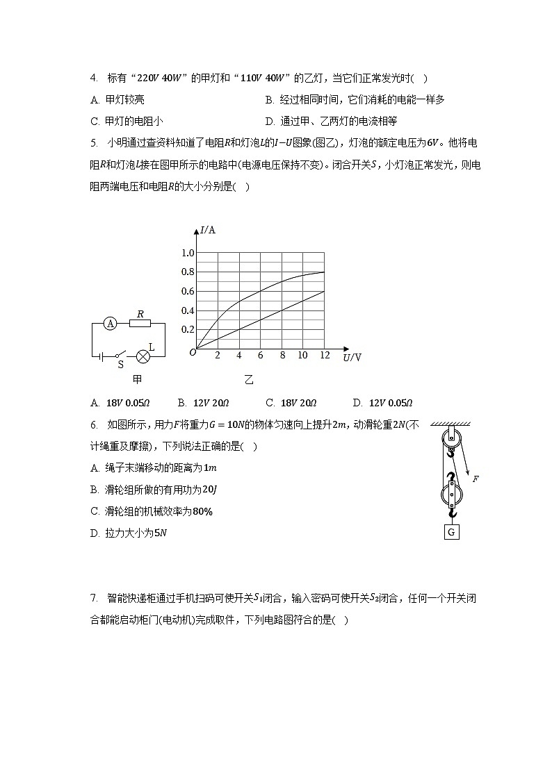 2023年广东省东莞市重点学校中考物理一模试卷第2页