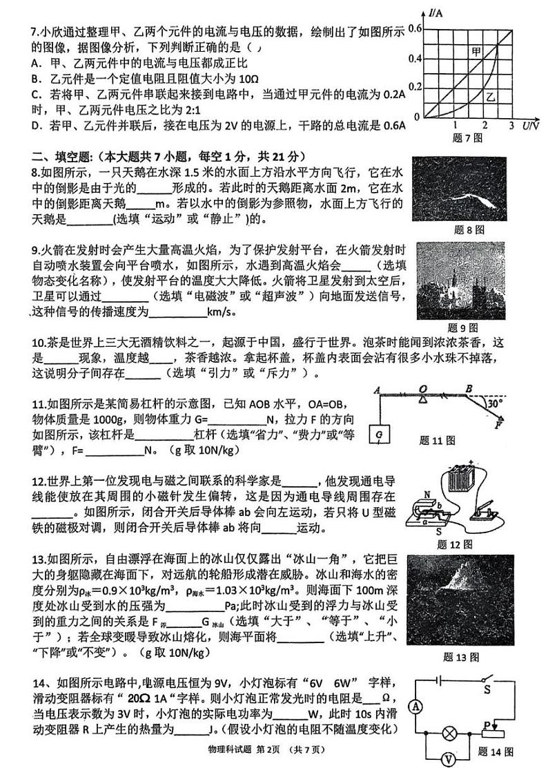 2023年6月广东省中考押题卷（二）-物理试卷第2页