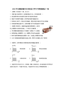 2023年安徽省滁州市凤阳县中学中考物理最后一卷（含答案）