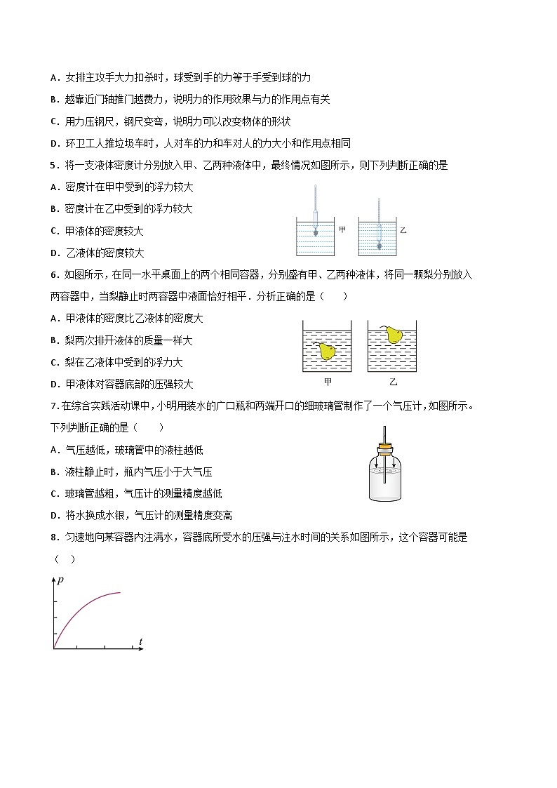 物理02卷（人教版八年级下册）-（考试版）A4第2页