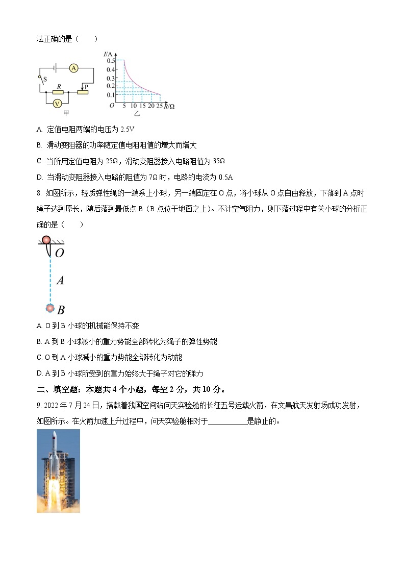 2023年贵州省中考理综物理试题（原卷版）03