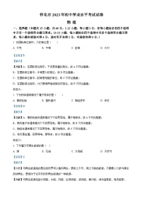 2023年湖南省怀化市中考物理试题（解析版）