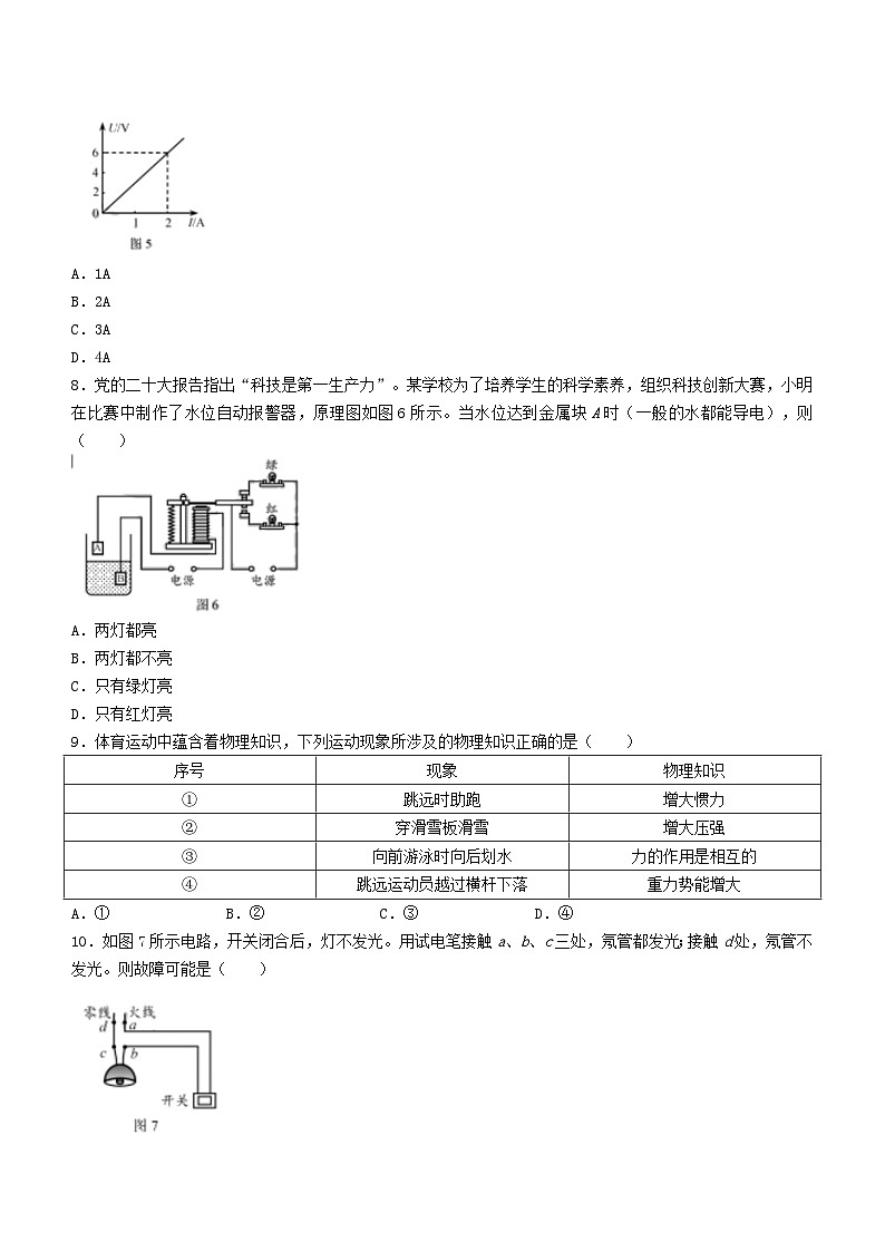 2023年天津中考物理真题（Word版附答案）03