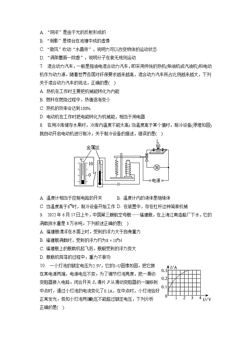 2023年陕西省商洛市商南县中考物理三模试卷02