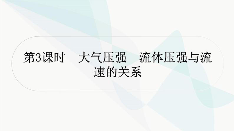 人教版中考物理复习第9讲压强第3课时大气压强流体压强与流速的关系教学课件01