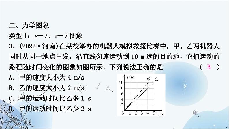 人教版中考物理复习题型三坐标图象题作业课件第4页