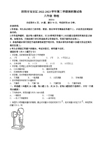 广东省深圳市宝安区2022-2023学年八年级下学期期末物理试题（含答案）