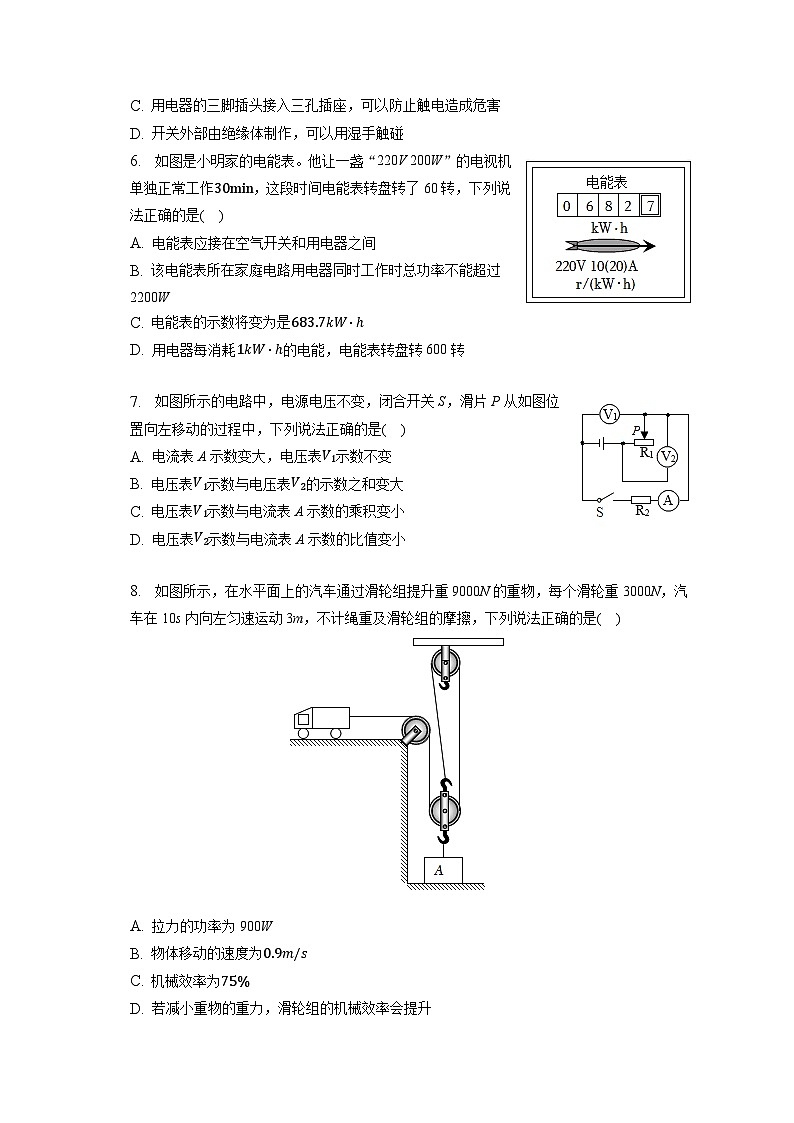 2023年辽宁省葫芦岛市龙港区中考物理一模试卷（含答案）02