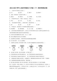 上海市青浦区2022-2023学年八年级下学期期末物理试卷（含答案）