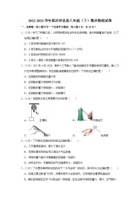 重庆市忠县2022-2023学年八年级下学期期末考试物理试题（含答案）