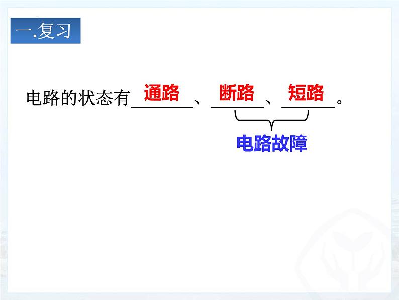 2023学年教科版物理九年级电路故障专题复习课件PPT第2页