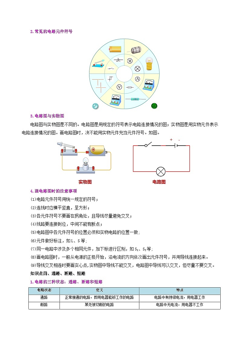 【暑假提升】人教版物理八年级（八升九）暑假预习-第16讲  电流和电路 讲学案03