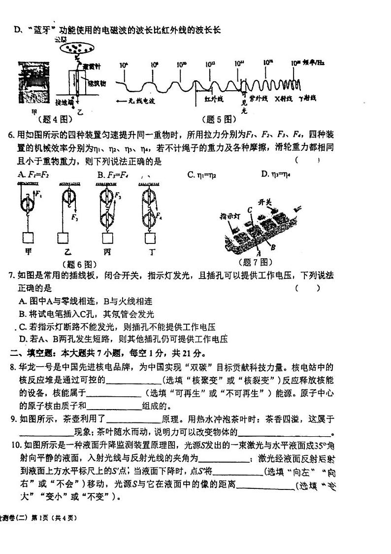 2023年广东省汕头市潮阳区金德实验学校中考物理第二次模拟考试卷02