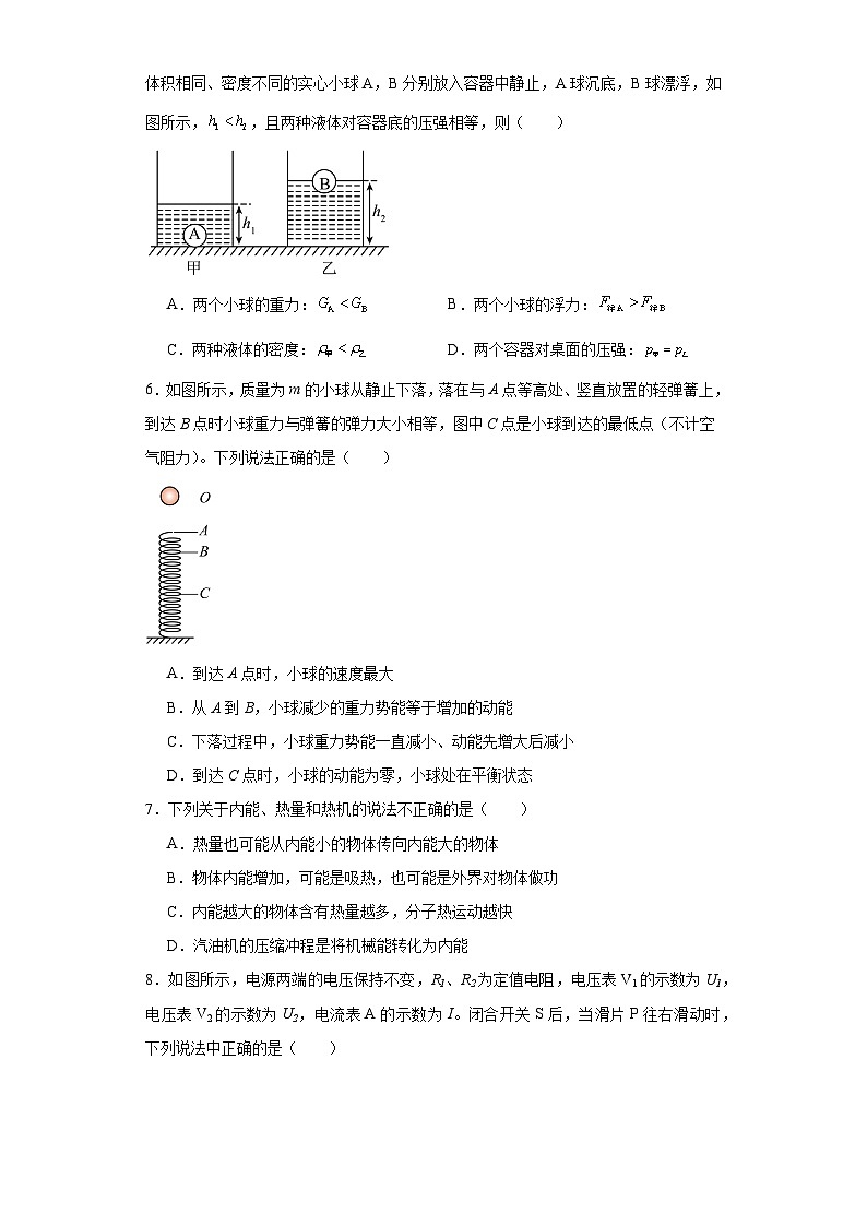 2023年四川省南充市顺庆区中考二模物理试题（含答案）02