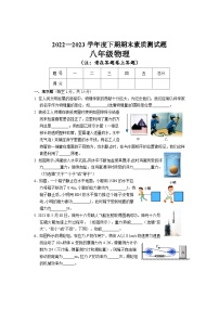 河南省驻马店市汝南县2022-2023学年八年级下学期7月期末物理试题（含答案）