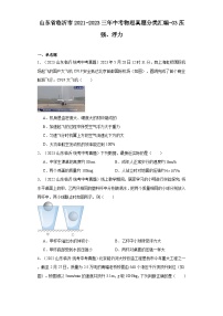 山东省临沂市2021-2023三年中考物理真题分类汇编-03压强、浮力