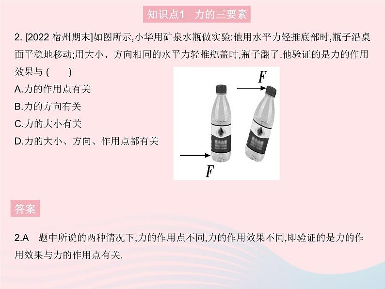 2023八年级物理上册第六章质量和密度第二节怎样描述力作业课件新版沪科版04