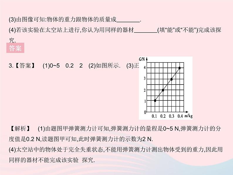 2023八年级物理上册第六章质量和密度第四节来自地球的力作业课件新版沪科版07