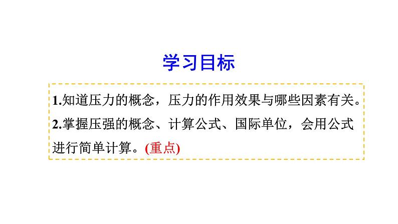 沪科版物理八年级8.1.1  认识压强（课件PPT）第2页